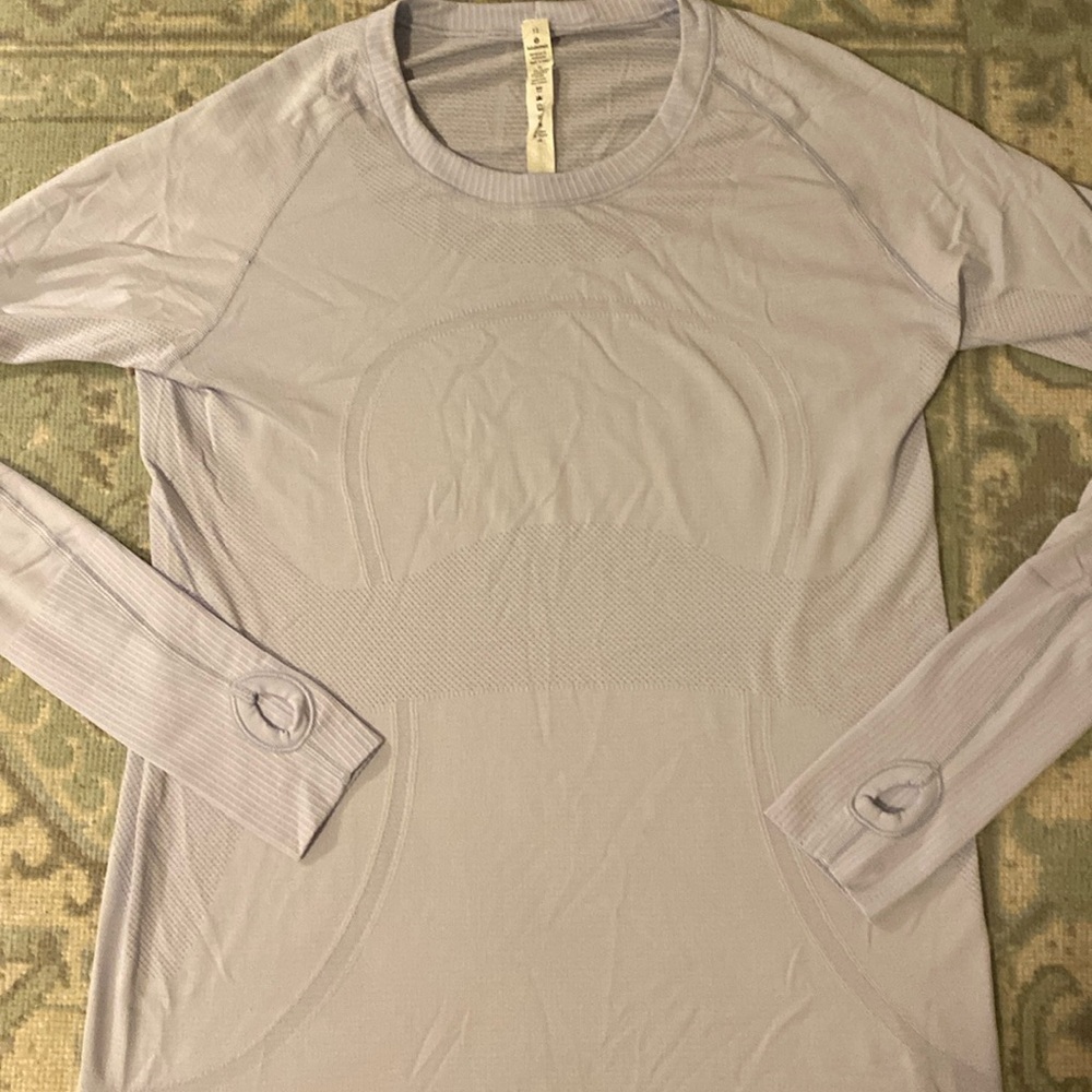 Lulu lemon swiftly relaxed long-sleeve shirt hip length, size 12